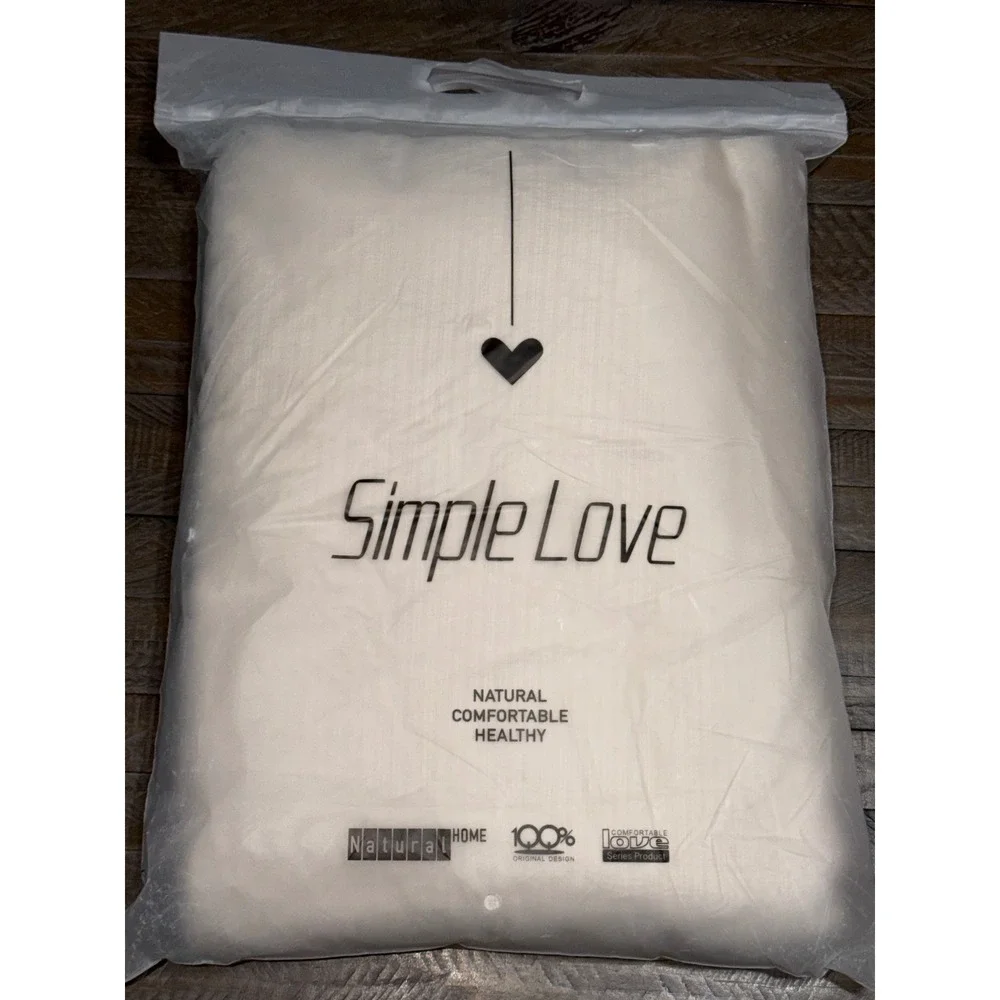 Simple Love Bedding Set Cal King Cream NWT 100% European Flax Linen Textured